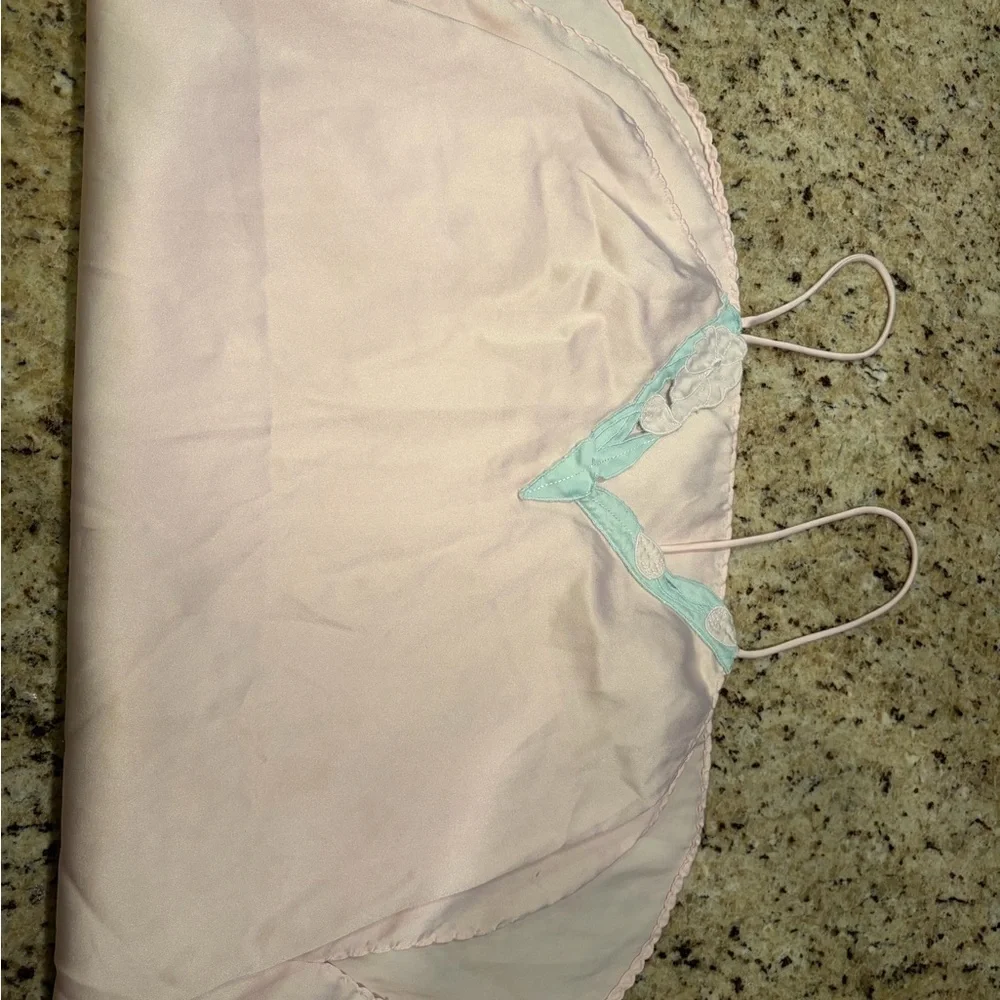 Vintage 60's Pink Nightgown with Floral Detail